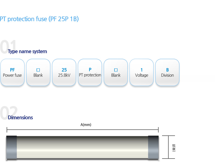PT protection fuse (PF 25P 1B)
